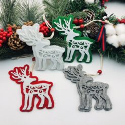Felt Hangers shaped as christmas deers