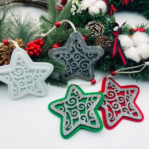 Felt Hangers shaped as stars