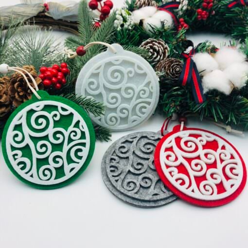 Felt Hangers shaped as christmas decoration